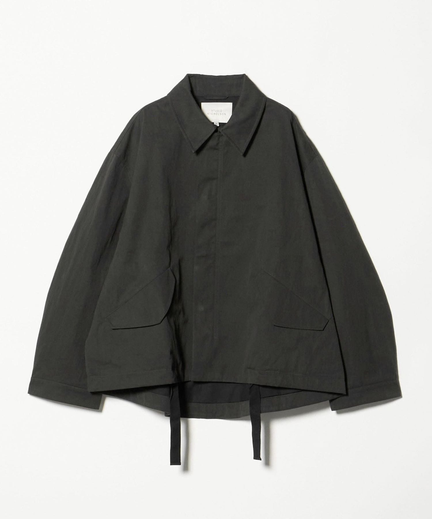 STUDIO NICHOLSON＞COMBA JACKET IN COAL/ウォッシュド ウェザークロス 