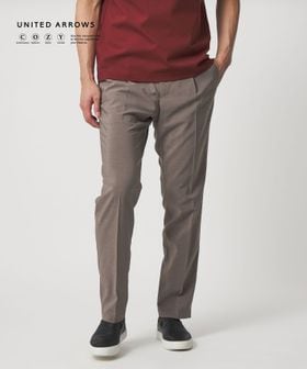 UNITED ARROWS/タフタ サイドシャーリング 1プリーツ パンツ UA COZY ウォッシャブル ヨコストレッチ/スラックス