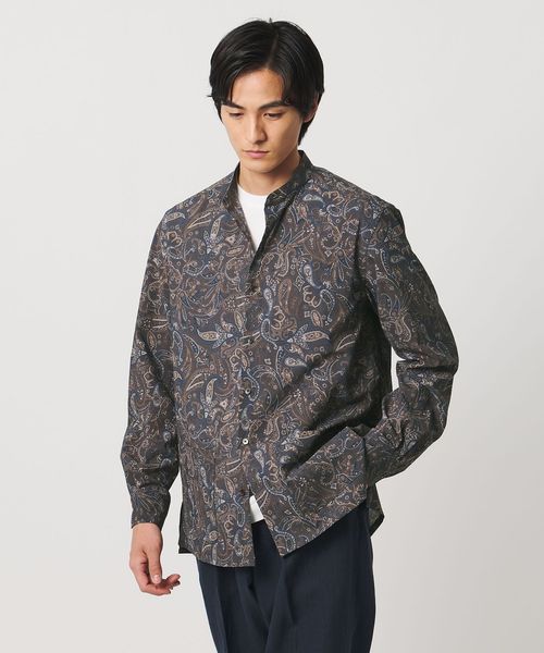UNITED ARROWS/ペイズリー バンドカラー チョアシャツ/シャツ / ブラウス