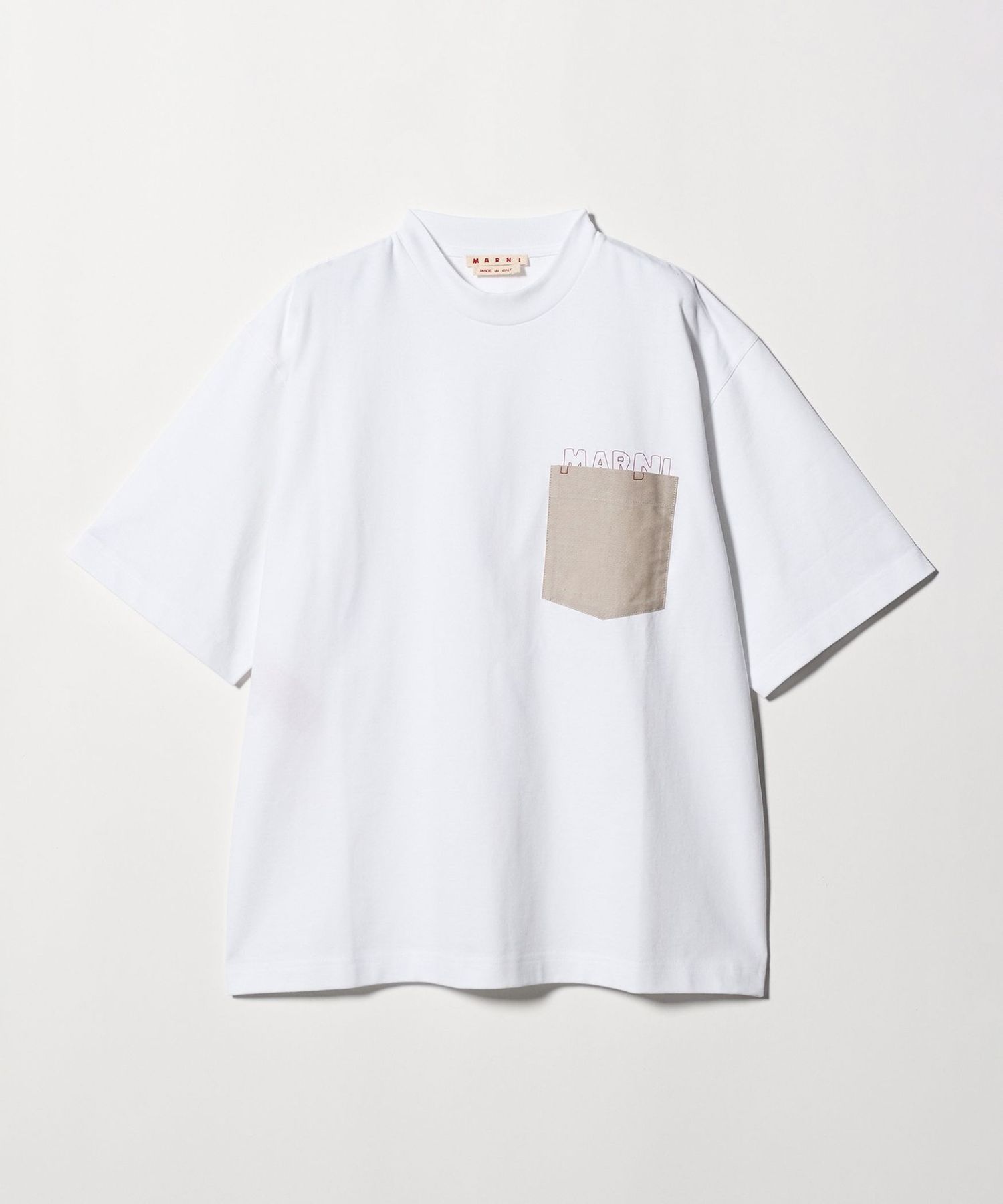 MARNI＞コントラスト ポケット Tシャツ