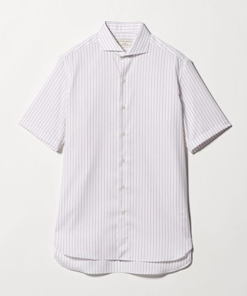 UNITED ARROWS/イージーケア AG パナマ ショートスリーブ ストライプ カッタウェイカラーシャツ 抗菌防臭 通気性/シャツ / ブラウス