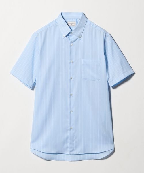 UNITED ARROWS/イージーケア AG パナマ ショートスリーブ ストライプ ボタンダウンカラーシャツ 抗菌防臭 通気性/シャツ / ブラウス