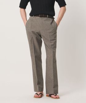UNITED ARROWS/ポリエステル リネンライク セミフレアトラウザーズ/スラックス