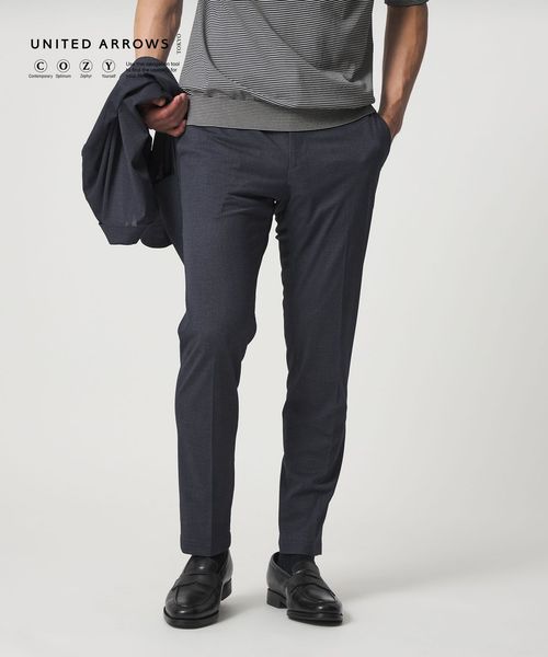 UNITED ARROWS/トリコット ソリッド ノープリーツ パンツ UA COZY ウォッシャブル ストレッチ 通気性/セットアップ パンツ
