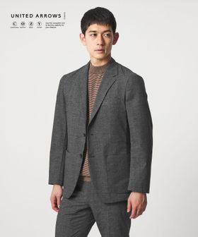 UNITED ARROWS/COOL DOTS プリント シングル 2ボタン テーラードジャケット UA COZY ウォッシャブル 2WAYストレッチ/セットアップ ジャケット