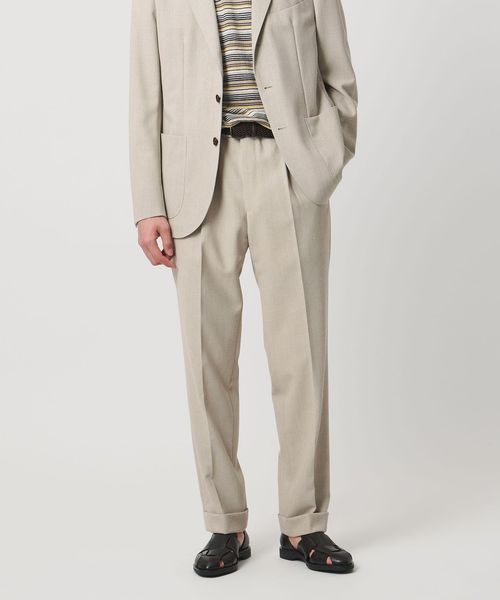 UNITED ARROWS/ポプリン 1プリーツ スラックス R―MODEL/セットアップ パンツ