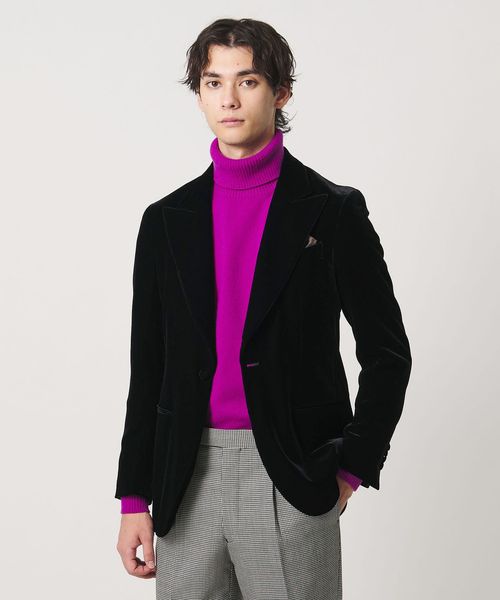UNITED ARROWS/ベルベット シングル 1ボタン テーラードジャケット/テーラードジャケット