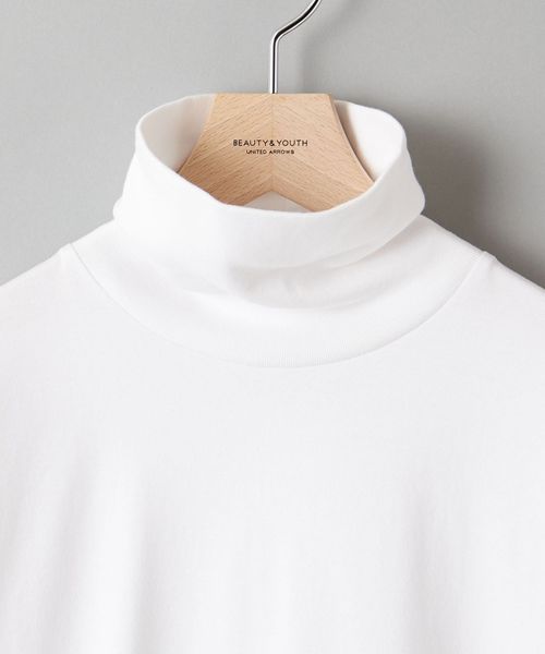 by clear gas cotton turtleneck cut and sew
