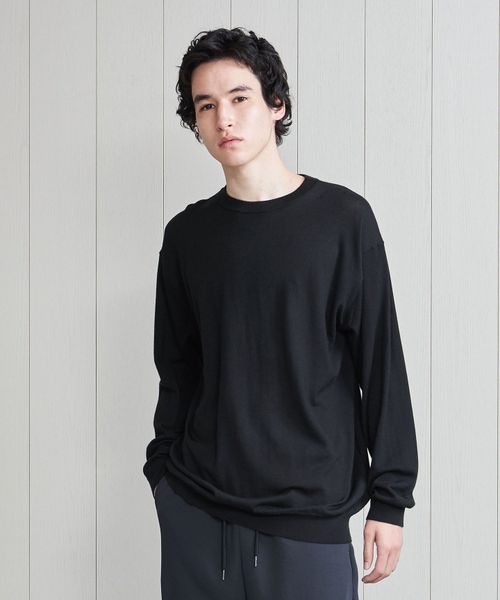 <H>CASHMERE RELAX CREW NECK PULLOVER/ニット