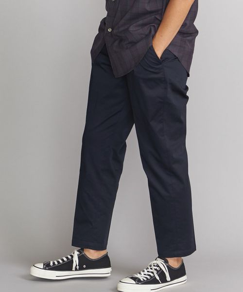 By ライト サテン 1p ワイドテーパード アンクルパンツ By ライト サテン 1p ワイドテーパード アンクルパンツ