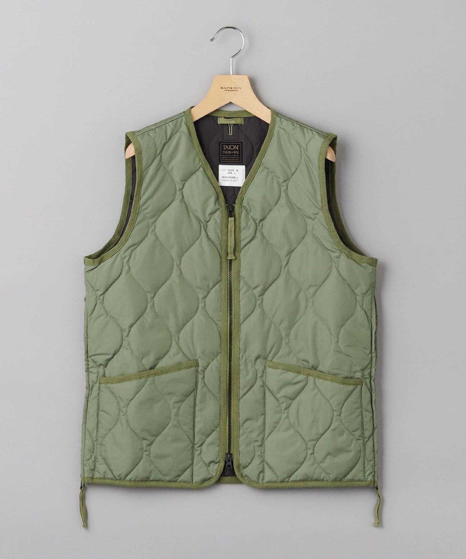 TAION（タイオン）＞ MIL VNECK D/VEST / ダウンベスト