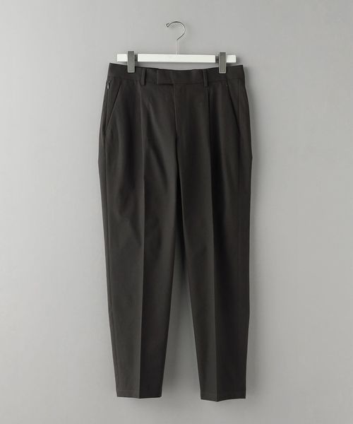 美品！BEAUTY&YOUTHデパッチ1プリーツテーパードパンツXLダークグレー ID UNITED ARROWS＞ テクスチャー セミワイド 1P テーパード