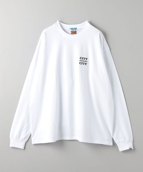 CITY COUNTRY CITY＞ エンブロイダリー ロングスリーブ Tシャツ