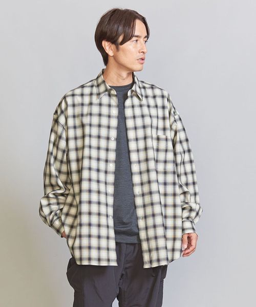 koti BEAUTY&YOUTH＞ メリノ ウール レギュラーカラー シャツ