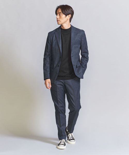 シン モールスキン ノープリーツ スリムパンツ ‐セットアップ対応‐