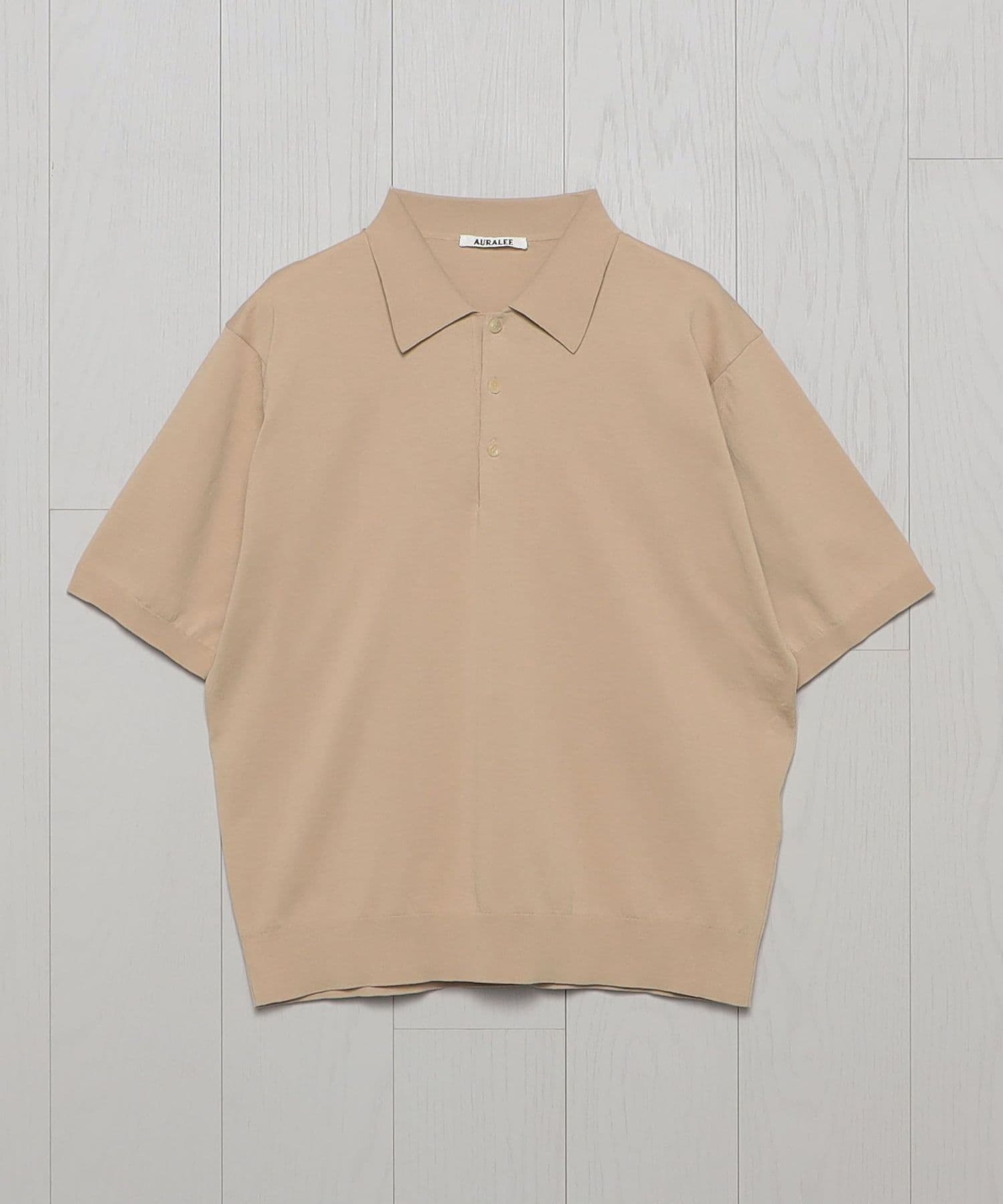 AURALEE＞COTTON KNIT POLO SHIRT/ニット
