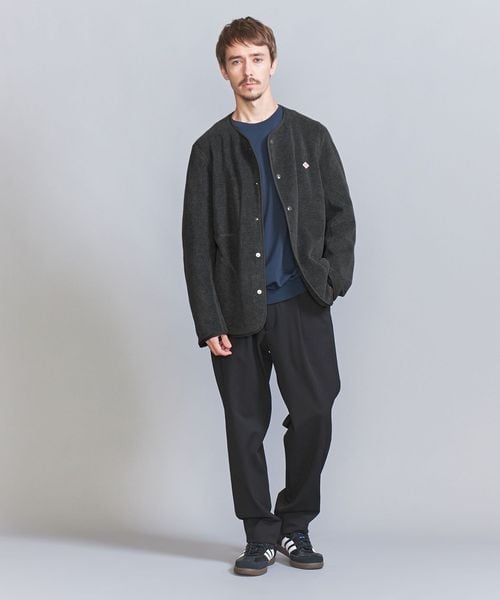 ○新品DANTON ダントン メンズ ノーカラー フリース ジャケット