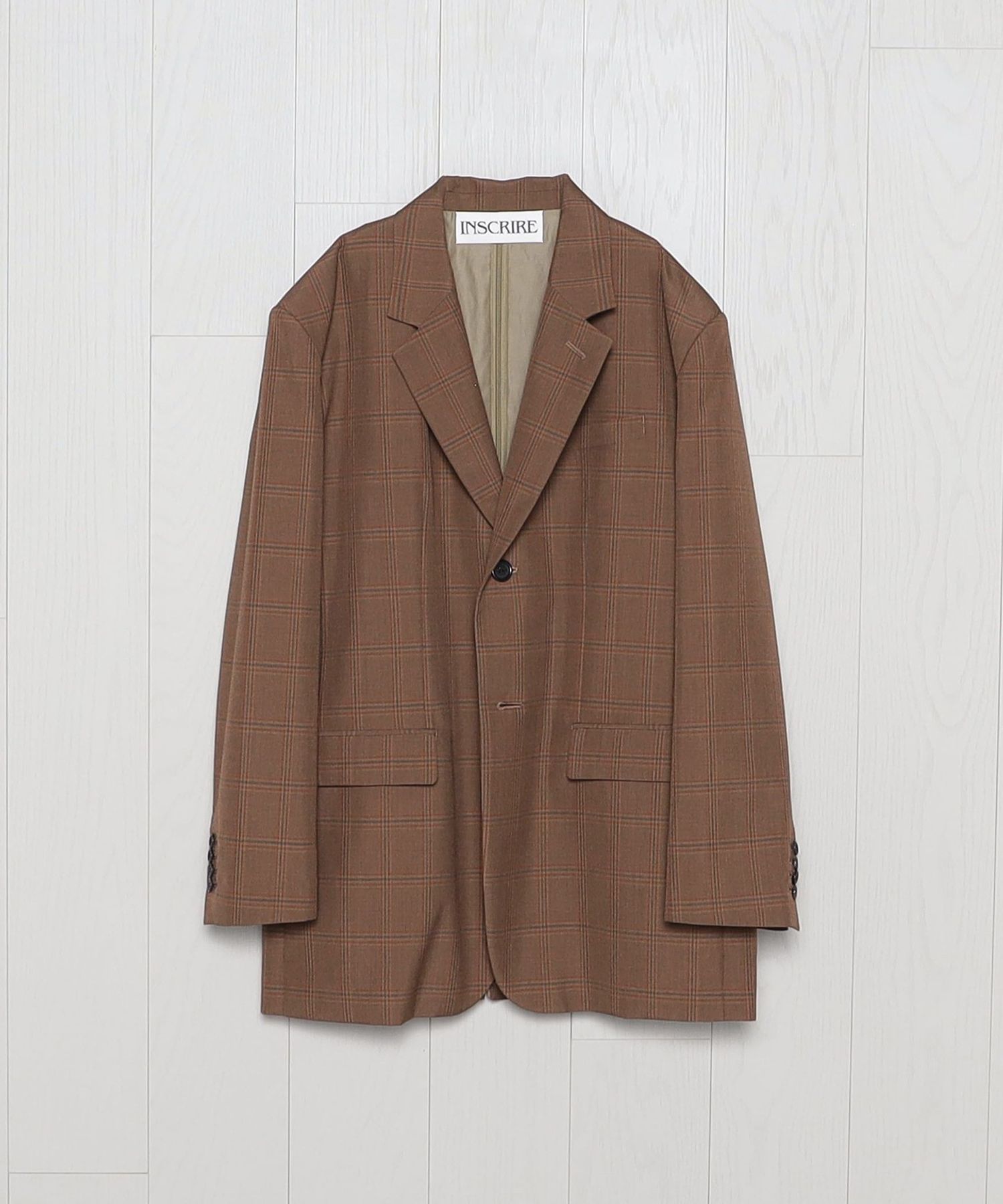 INSCRIRE＞TAILORED JACKET WINDOW CHECK/ジャケット