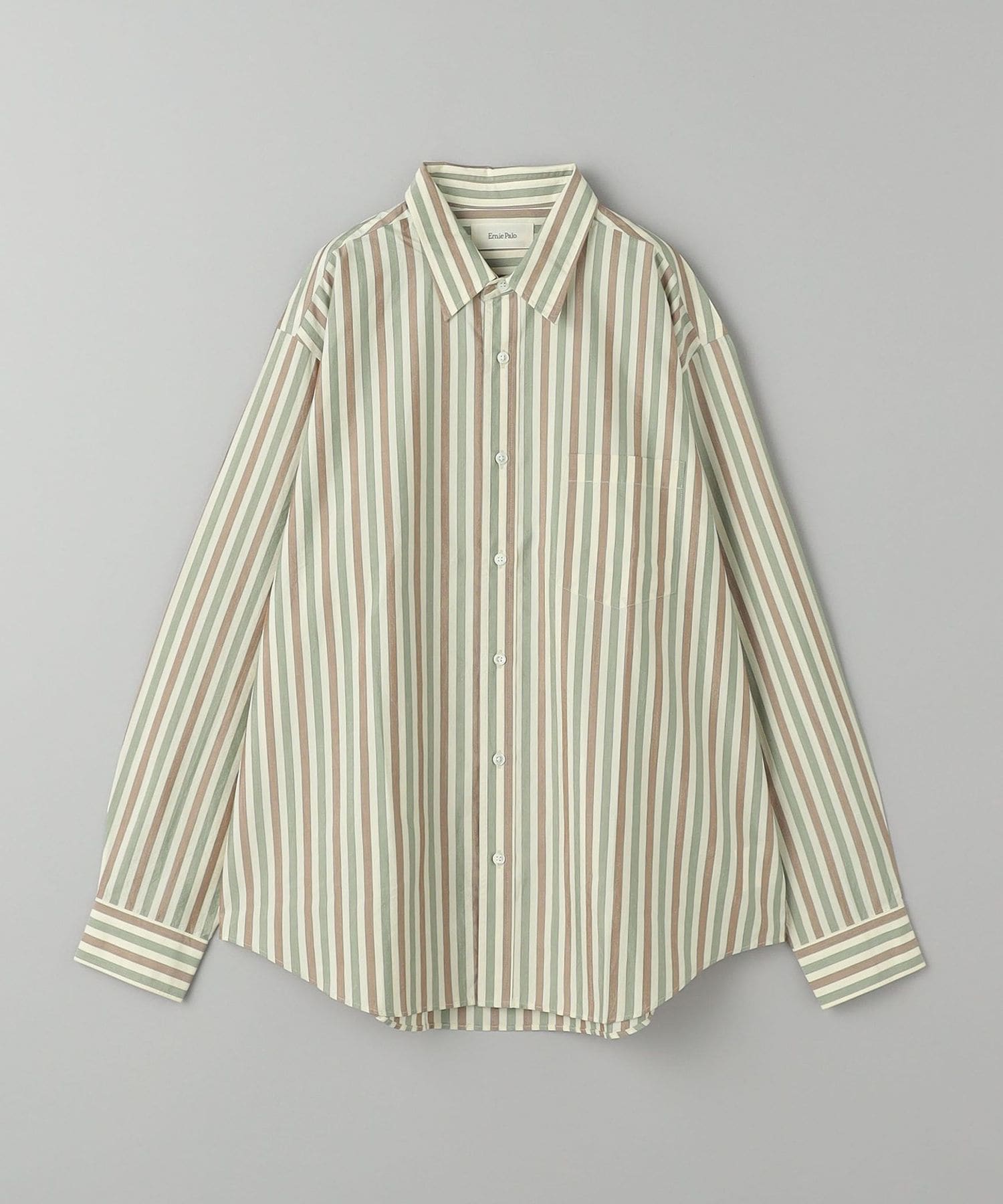 Ernie Palo コットンシルクストライプシャツ COTTON SILK STRIPE SHIRT - WUNDER