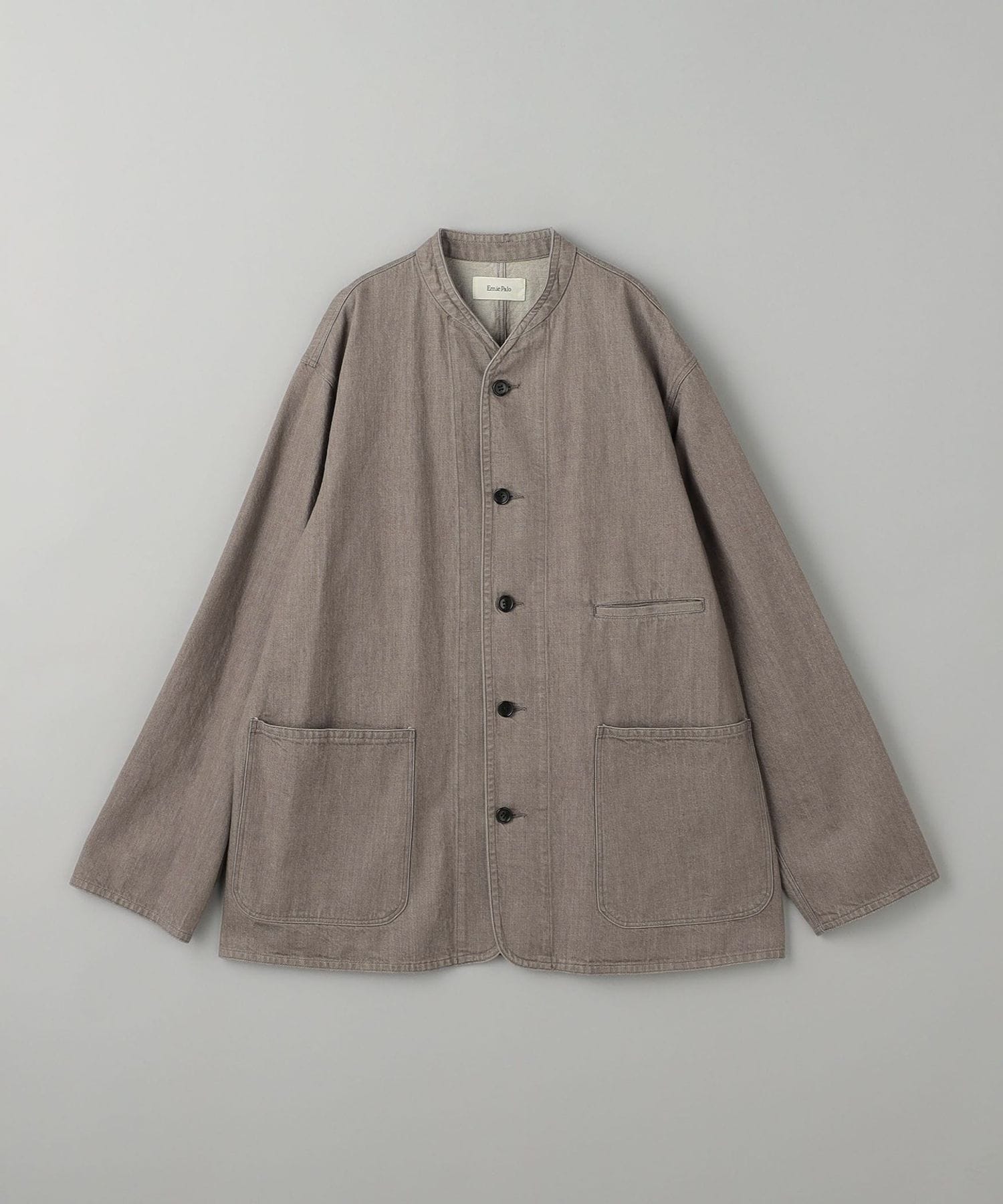 Ernie Palo 23aw No Collar Jacket ネイビー Ernie Palo 23aw No Collar Jacket ネイビー