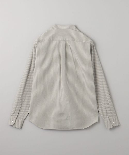 UNITED ARROWS バンドカラー　ストライプ　ロング　シャツ UNITED ARROWS シャツ 「ZOZO限定」ブロード ワイドフォルム