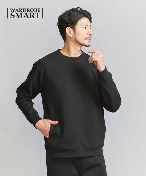 BEAUTY&YOUTH/【WEB限定 WARDROBE SMART】ダブルニット クルーネック スウェット/セットアップ対応/スウェット / パーカー