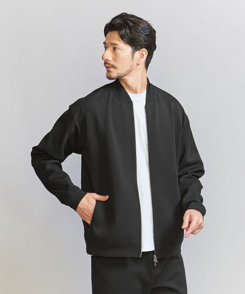 WEB限定 WARDROBE SMART】ダブルニット ジップブルゾン