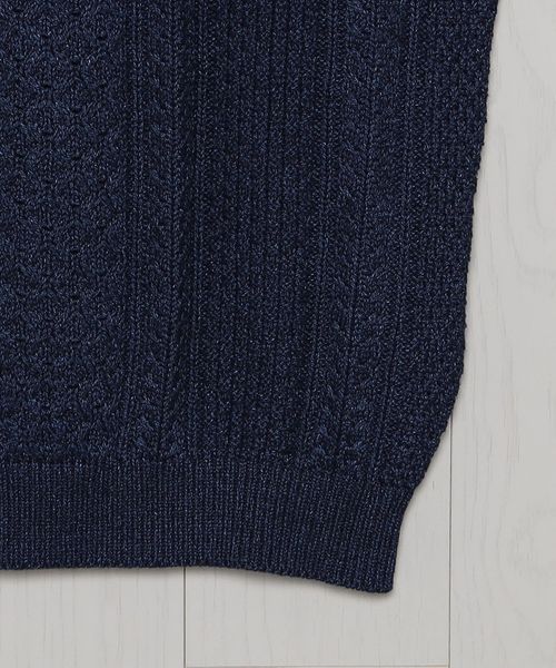 6 ROKU CABLE KNIT VEST ベスト ユナイテッドアローズ SEVEN BY SEVEN＞CABLE KNIT VEST/ベスト