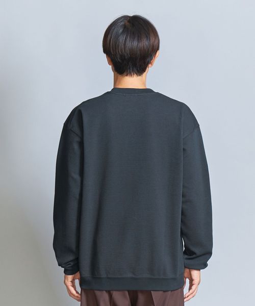BEAUTY&YOUTH UNITED ARROWS◆半袖シャツ/ボーダージャカード/FREE/レーヨン/PUP/1616-105-0436 セール】シャーリング ボーダー Tシャツ（Tシャツ/カットソー