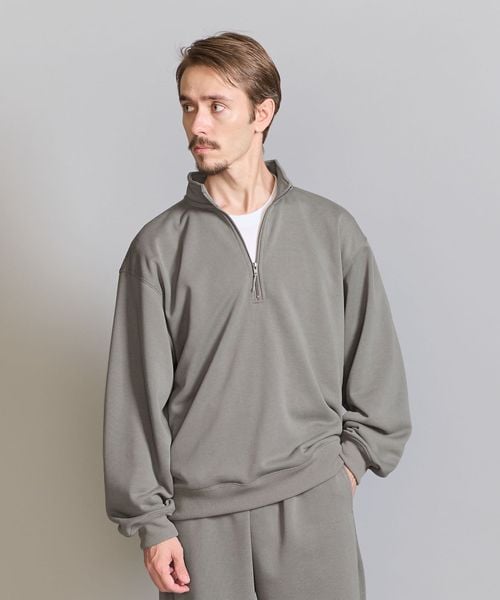 koti BEAUTY&YOUTH＞ ハーフジップ ポリエステル スウェット シャツ