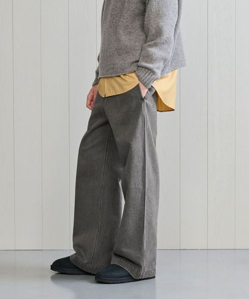 H BEAUTY&YOUTH UNITED ARROWS デニムワイドパンツ　黒 エイチ ビューティー＆ユースのデニムパンツの商品一覧