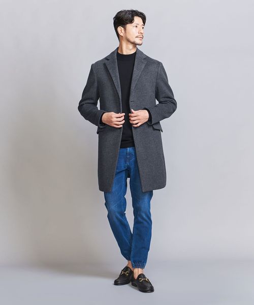 WEB限定 WARDROBE SMART】PE メルトン チェスターコート