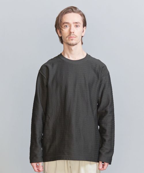 アイレット ボーダー クルーネック カットソー