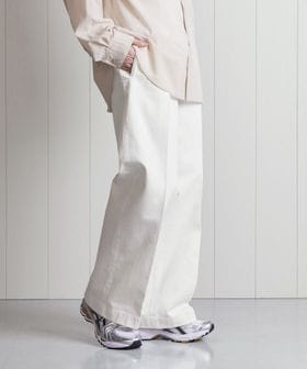 AW24/25◆フレアカット コットン ホワイト デニムパンツ AW24/25◇フレアカット コットン ホワイト デニムパンツ