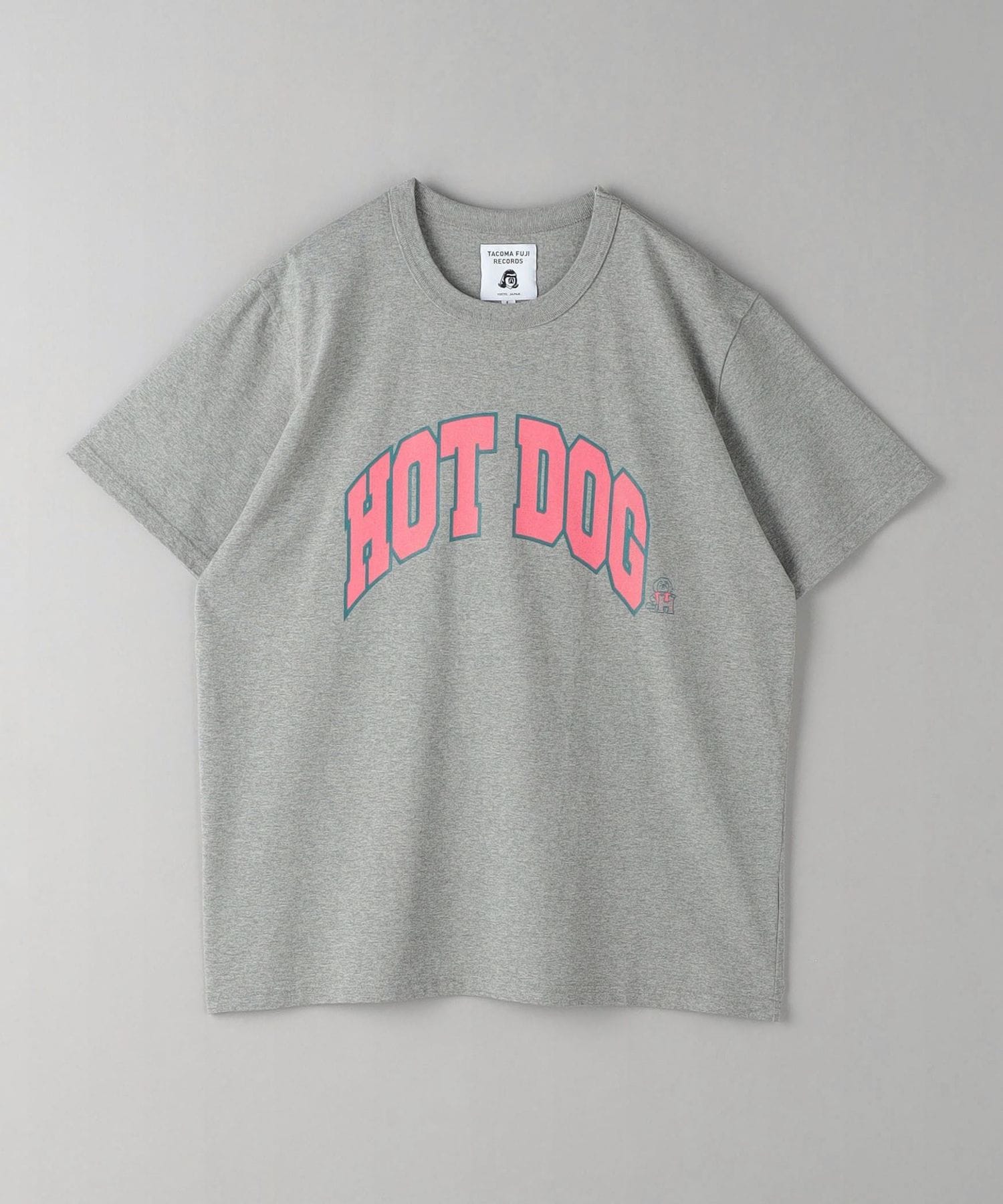 TACOMA FUJI RECORDS＞ HOT DOG COLLEGE LOGO HEATHER GRAY/Tシャツ