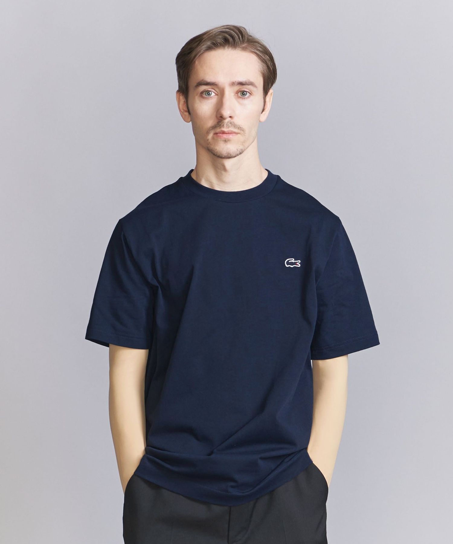 メンズ Tシャツ 釣ら カットソー フロントライン ワンポイント L ブラック