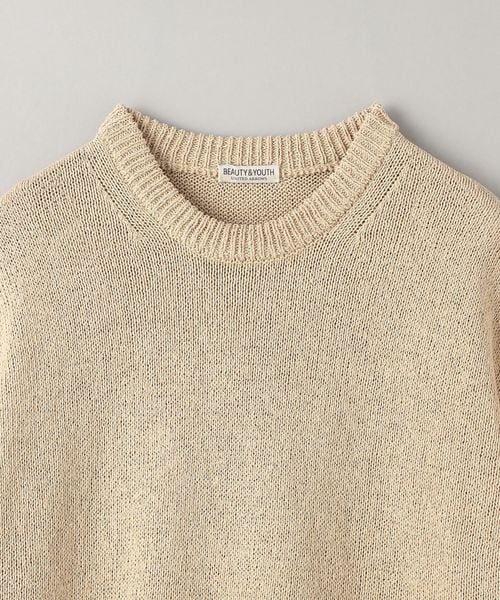 A15202 23SS ギャルリーヴィー　ペーパーヤーンクルーネックニット黒M GALERIE VIE ギャルリー ヴィー 23AW ファインウールクルー