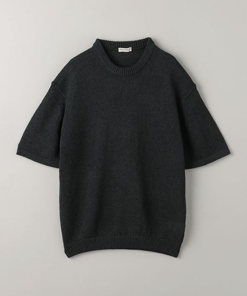 ペーパー ヤーン クルーネック ニット ショートスリーブ