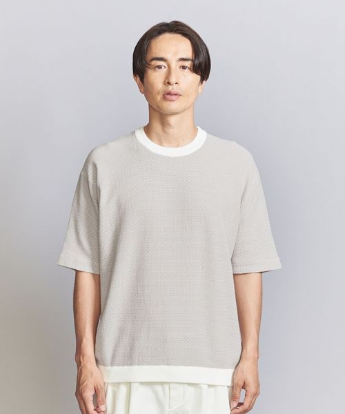 【新品】 UNITED ARROWS 　ファインゲージ ニット クルーネック SOVEREIGN＞ ハイゲージ クルーネック ニット