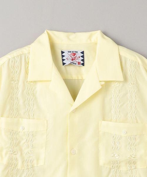 SON OF THE CHEESE Cuba Shirt L イエロー