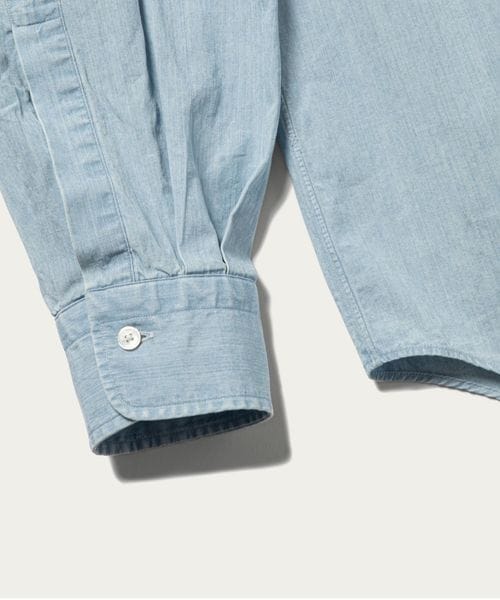 H＞サウザンド ウォッシュ デニム レギュラーカラー シャツ
