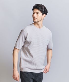 BEAUTY&YOUTH/【WARDROBE SMART】マシーンウォッシュ  ピケニット Tシャツ【抗菌・防臭】/ニット / セーター