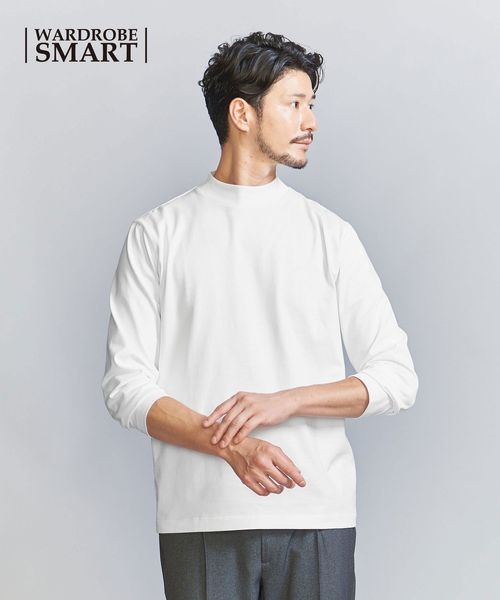 BEAUTY&YOUTH/【WEB限定 WARDROBE SMART】クリア ガスコットン モックネック カットソー【抗菌・防臭】/Tシャツ / カットソー
