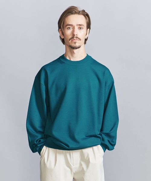 ハイブリッド ウール フォルム クルーネック ニット 