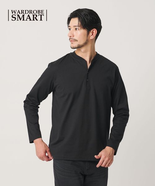 BEAUTY&YOUTH/【WEB限定 WARDROBE SMART】クリア ガスコットン ヘンリーネック カットソー【抗菌・防臭】/Tシャツ / カットソー