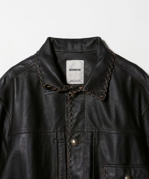 BOW WOW レザーコート BOW WOW】 11/4(Sat) Release LEATHER WOVEN CHORE COAT