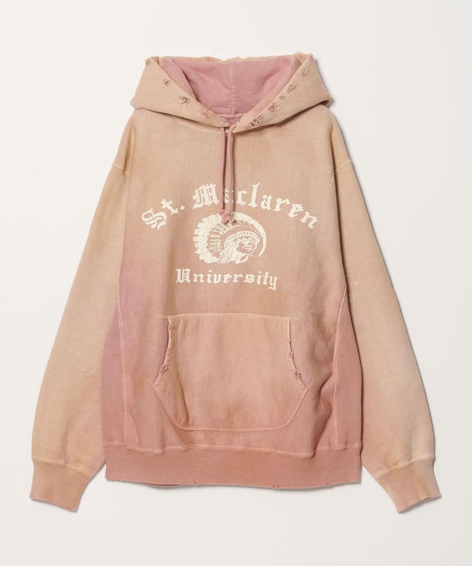 BOWWOW＞ST. MACLAREN UNIV. HOODIE AGED/フーディ