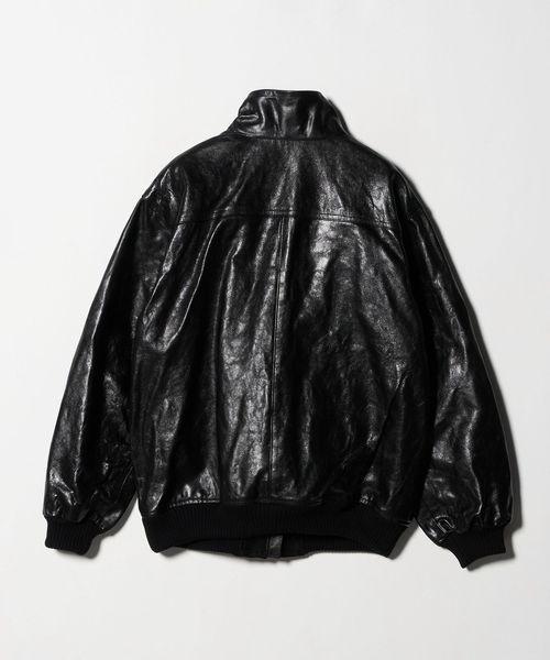 ジャケット・アウター auralee HUNTING BLOUSON AURALEE>LEATHER ZIP BLOUSON/ブルゾン