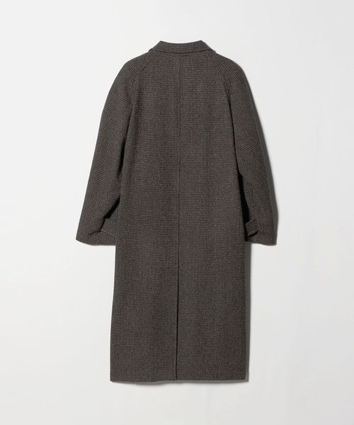 ノーアイディー　ナポレオン Pコート ウール ツイード 袖革 カモ柄 YLEVE イレーヴ 22AW Wool MOSSER PEA COAT ウールPコート 170