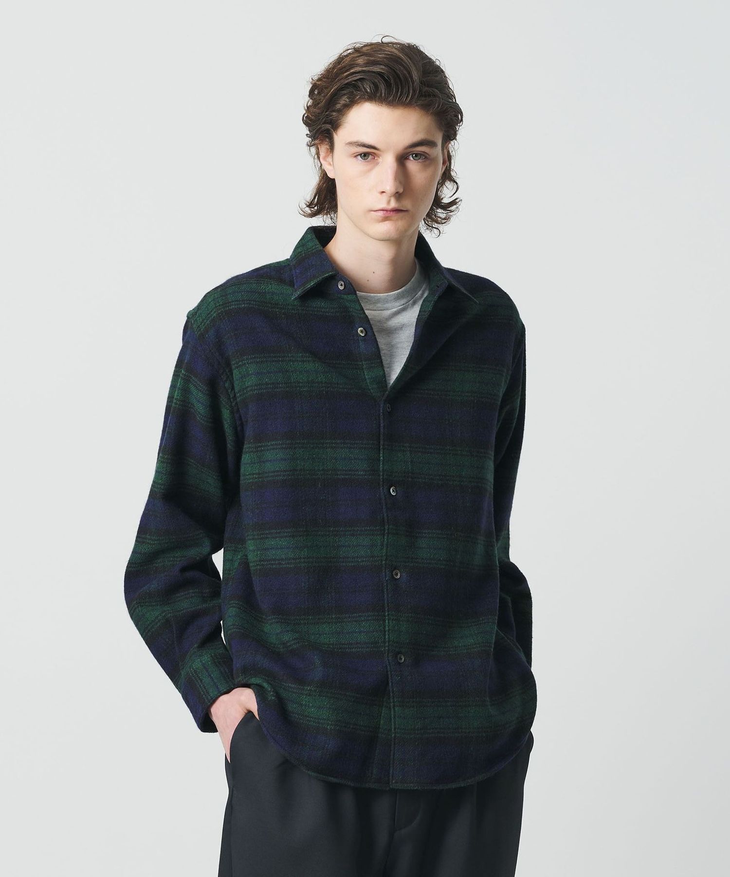 one BEAUTY&YOUTH＞JAZZNEP チェック シャツ FORM型